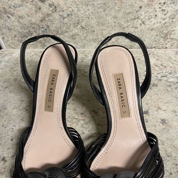 Zara NWOT black braided heels - Picture 4 of 7